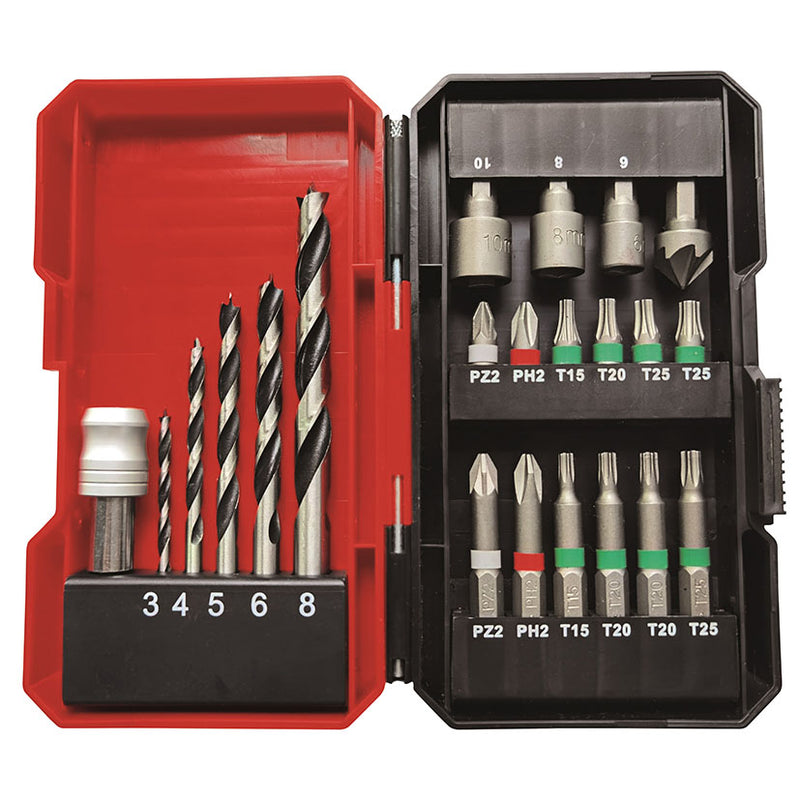 Atornillador percutor batería EINHELL TE-CD 18/2 + 22 accesorios