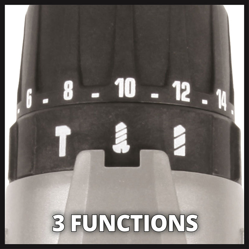 Atornillador percutor batería EINHELL TE-CD 18/2 + 22 accesorios