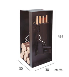 Juego leñero con 4 accesorios F. Cortes