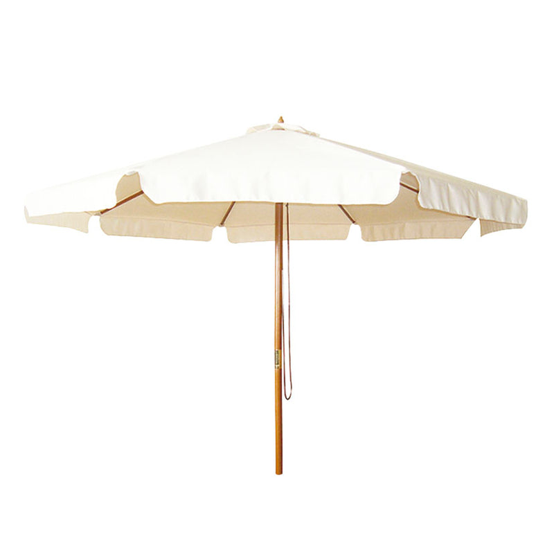 Parasol de madera con toldo de 3 metros