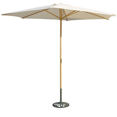 Parasol de madera natural con toldo 3m