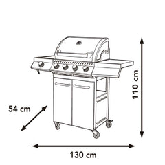 Barbacoa de gas Bontempo R128 - Tu piscina y jardín - EHLIS