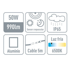 Foco Led solar DUOLEC Mercurio 6500K