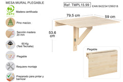 Mesa mura plegable ASTIGARRAGA