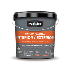 Pintura plástica interior-exterior blanco mate RATIO