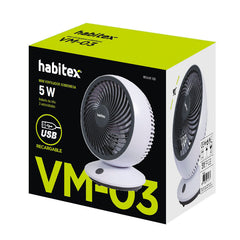 Mini ventilador sobremesa USB HABITEX VM-03