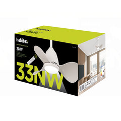Ventilador techo HABITEX 33 con luz