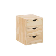 Mini cajonera madera de pino ASTIARRAGA 3 cajones