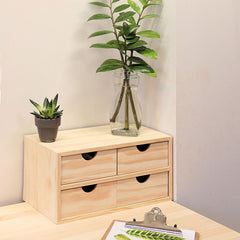 Mini cajonera madera de pino ASTIARRAGA 4 cajones