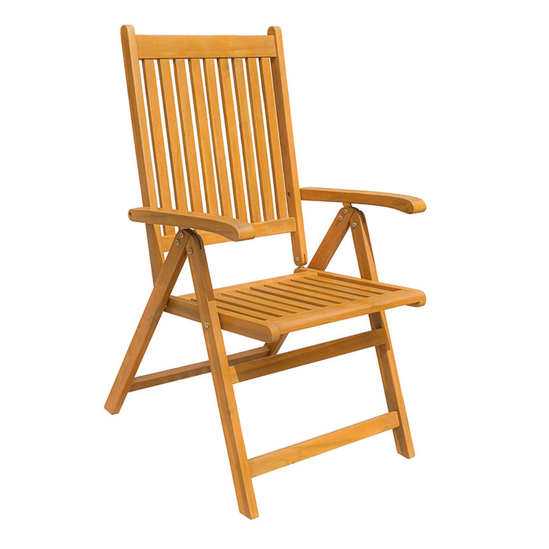 Silla 5 posiciones de acacia Mediterráneo