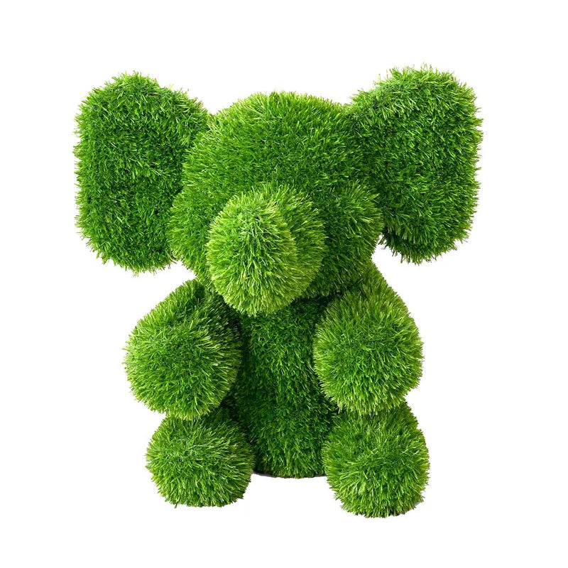 Figura de elefante sentado de césped FAURA