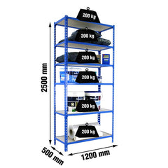 Estantería Maderclick Megaplus 6/500 2500 Azul/Madera Simonclick