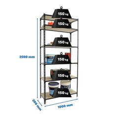 Estantería Maderclick Plus 6/300 Antracita/Madera Simonclick