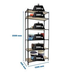 Estantería Maderclick Megaplus 6/400 2500 Antracita/Mad Simonclick