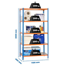 Estantería Simonclick Superplus 5/400 Azul/Naranja/Galva Simonclick