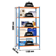 Estantería Simonclick Superplus 5/500 Azul/Naranja/Galva Simonclick