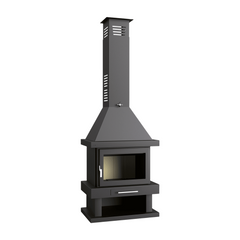 Estufa de leña C-200 15kw FM