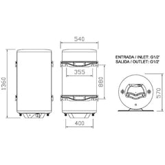 Termo eléctrico gran capacidad Serie SB-N APARICI