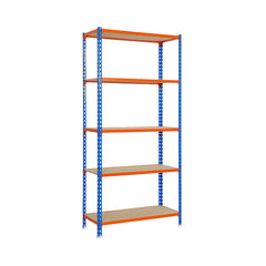 Estantería Maderclick Mini 5/300 Azul/Naranja/Madera Simonclick