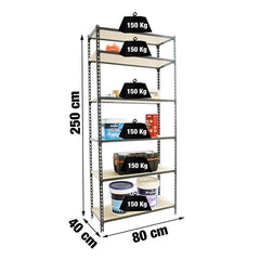 Estantería Maderclick Mini 6/400 Antracita/Madera Simonclick