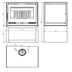 Estufa de leña M-170 L FM