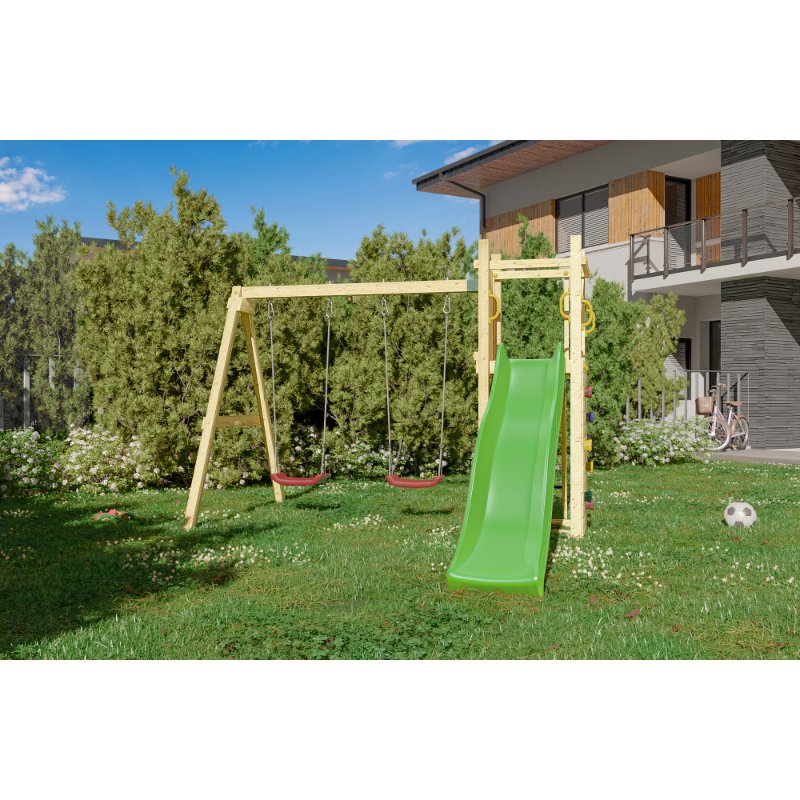 Parque infantil Funny 3 con dos columpios