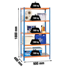 Estantería Simonclick 5/400 Azul/Naranja/Galva Simonclick