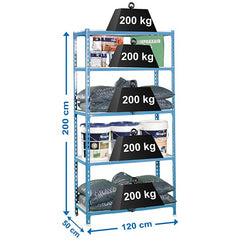 Estantería Simonclick Megaplus 5/500 Azul/Blanco Simonclick