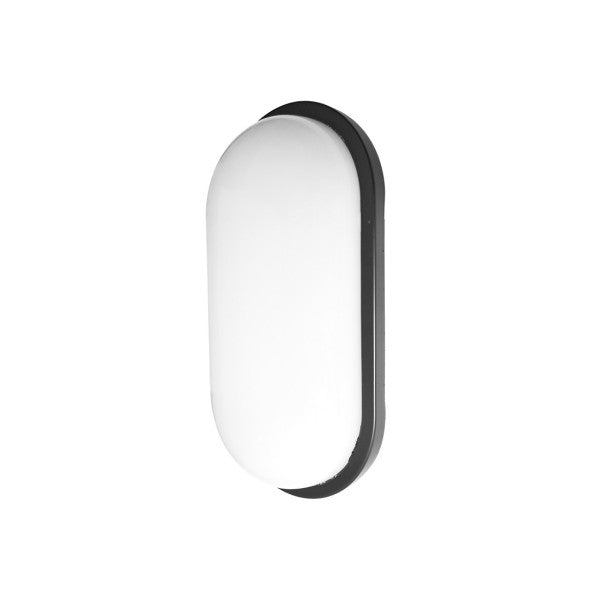 Aplique exterior Pirineo oval 12W negro