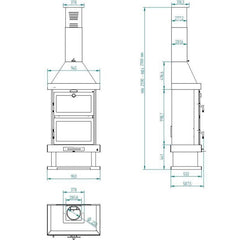 Estufa de leña C-200 H FM