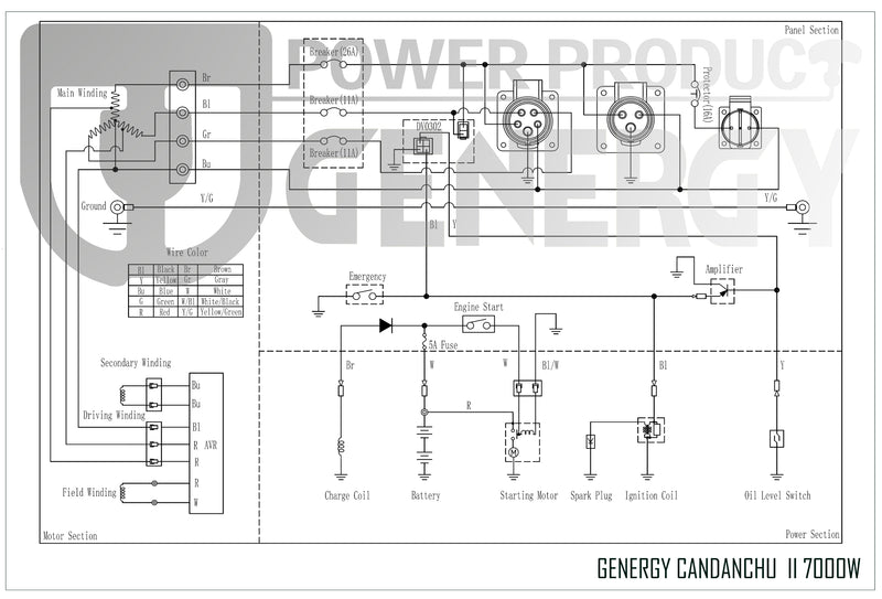 Generador eléctrico CANDANCHU Serie Profesional GENERGY