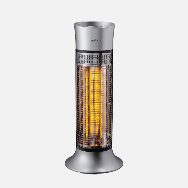 Estufa eléctrica de carbono Yuma plata/negro