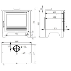 Estufa de leña M-108PF FM