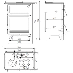 Estufa de leña M-107 C