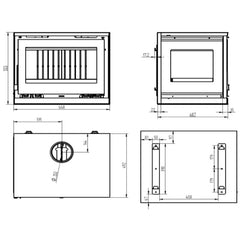 Estufa de leña M-173 F FM