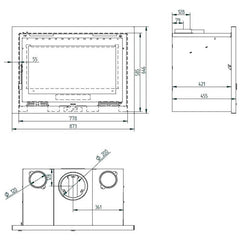 Estufa de leña integrable FM I-180