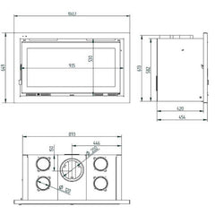 Estufa de leña integrable FM IT-100 K