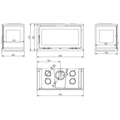 Estufa de leña integrable FM IT-103 K