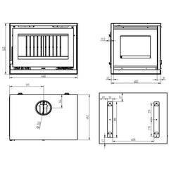 Estufa de leña M-173 FK FM