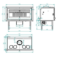 Estufa de leña insertable IZ-100 K FM