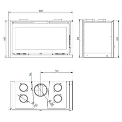 Estufa de leña insertable IT-122 DFK FM