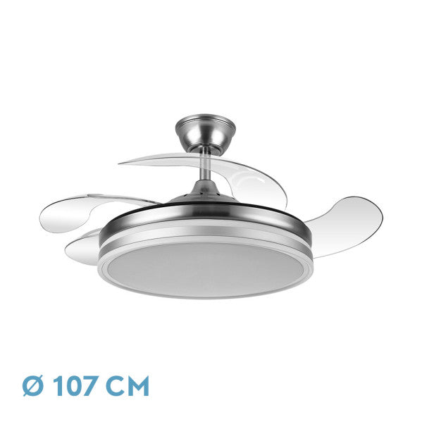Ventilador de techo BAYOMO níquel