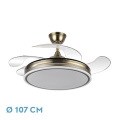 Ventilador de techo BAYOMO cuero