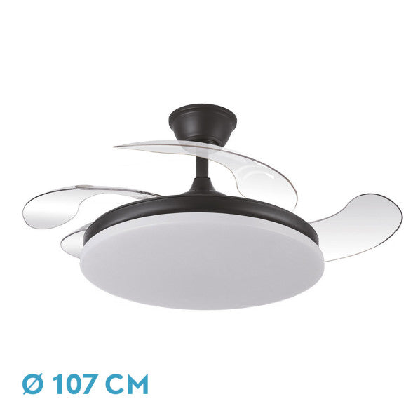 Ventilador de techo TRIDENTE negro