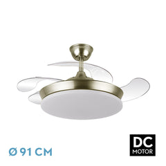 Ventilador de techo DC TRIDENTE 59W 91cm