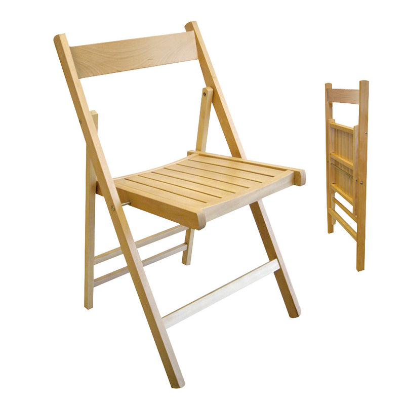 Juego 4 sillas plegables madera