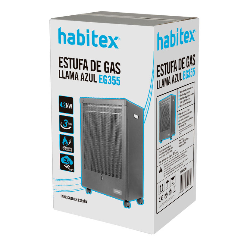 Estufa de gas HABITEX llama azul EG355