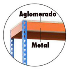 Estantería de carga HABITEX Mega 60. Kit 4 postes metálicos + 4 travesaños (paquete 2)