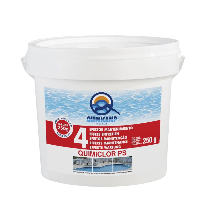 Tabletas de cloro 4 efectos Quimiclor PS 5kg - Tu piscina y jardín - Productos QP